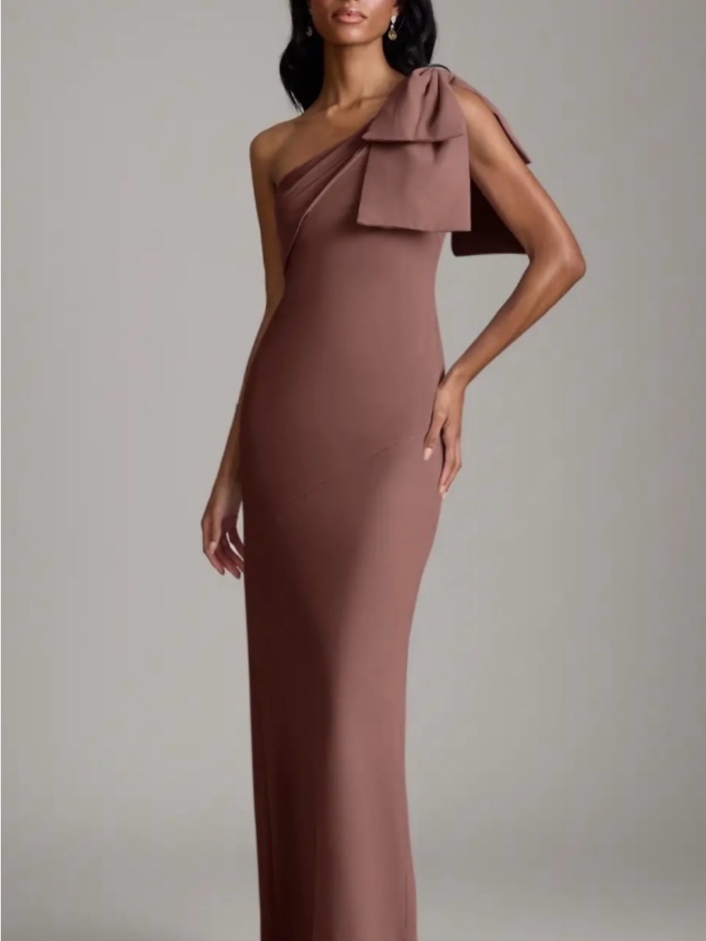 Azazie One-Shoulder Dress in Mauve